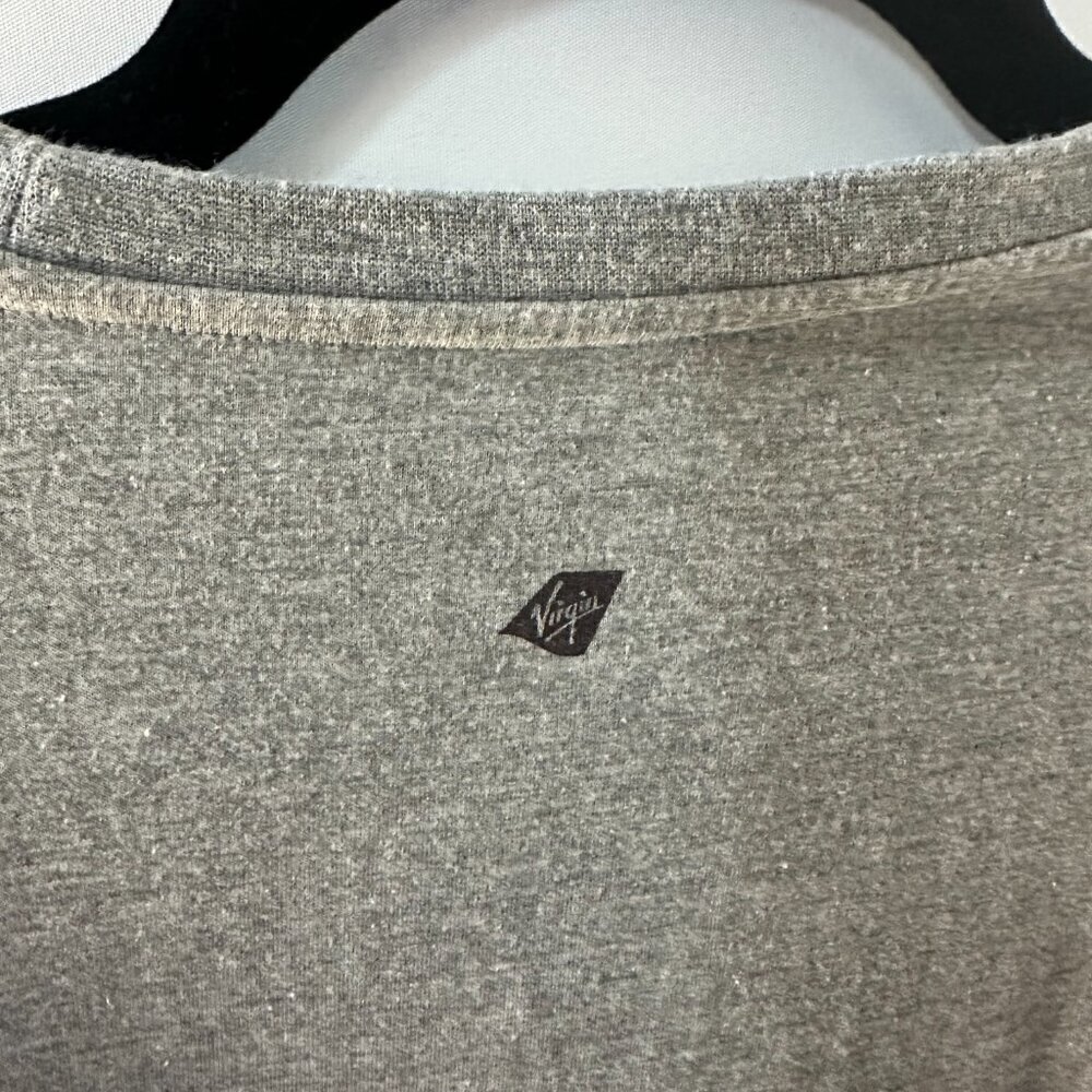 Grey L/XL Virgin Atlantic Long Sleeve Tee Shirt / Loungewear - Picture 4 of 10